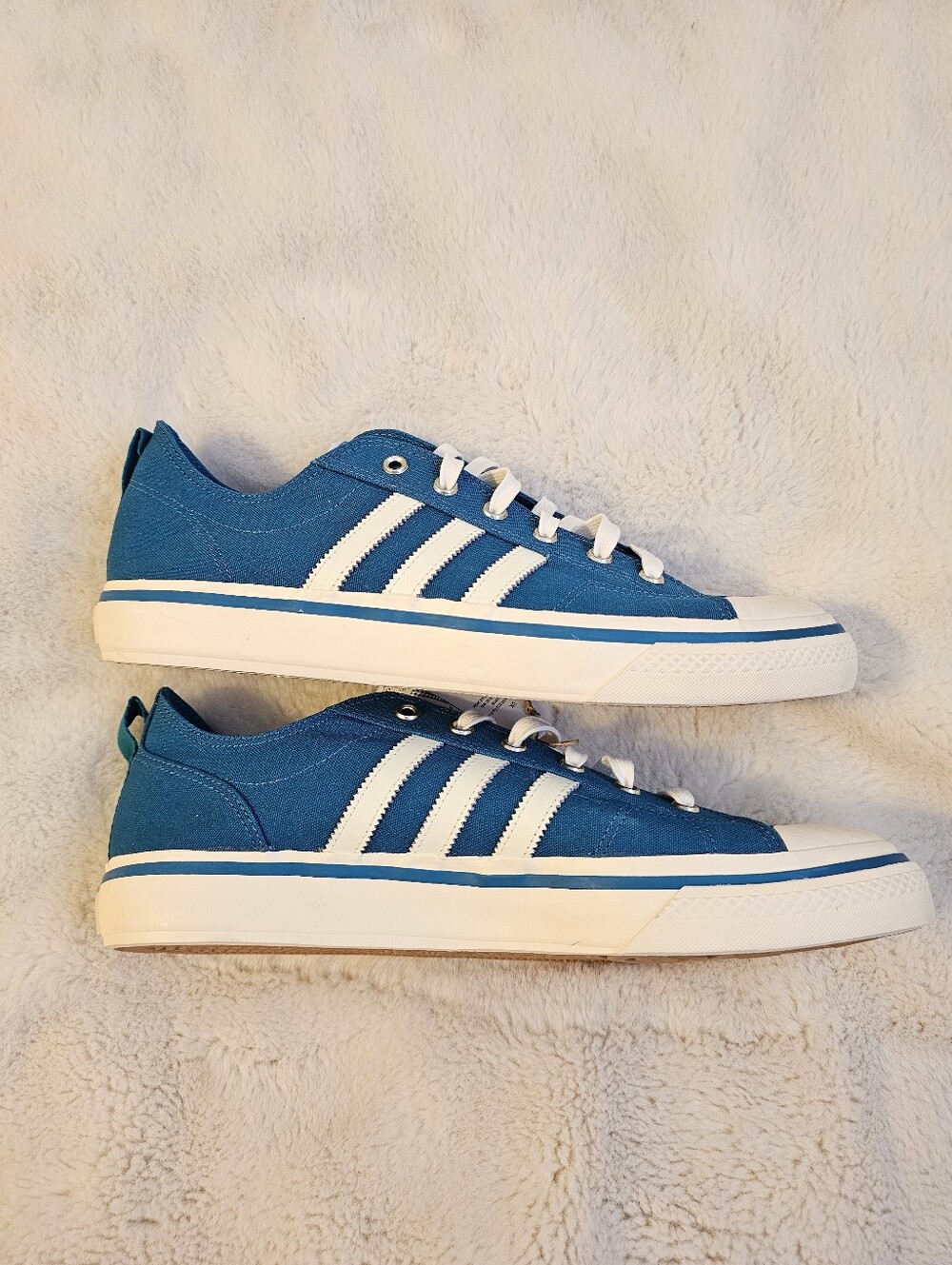 New Adidas Nizza Three Stripe Original Canvas Sneaker Size 13 - Picture 3 of 10